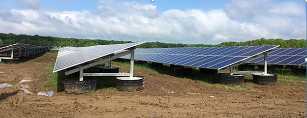 Solar panels at the South Brunswick Landfill