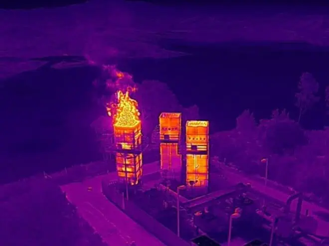 Flare Thermal imagery