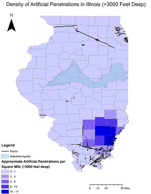 Density of Artificial Penetrations in Illinois