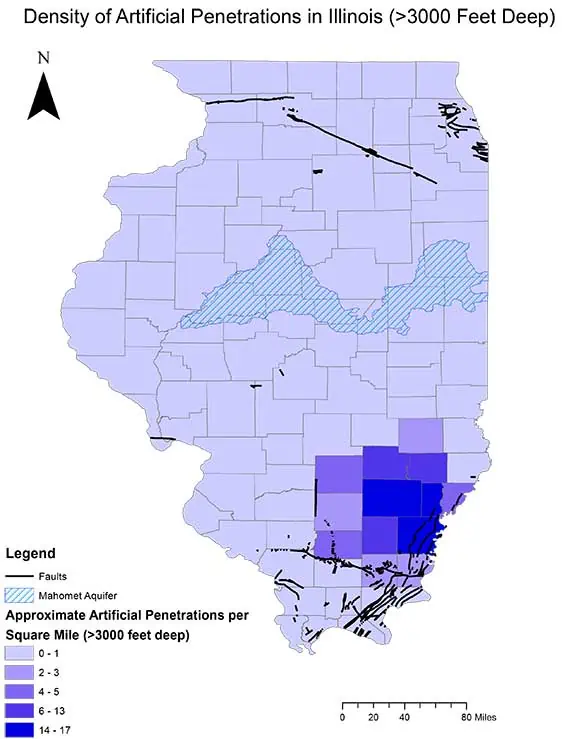 Density of Artificial Penetrations in Illinois