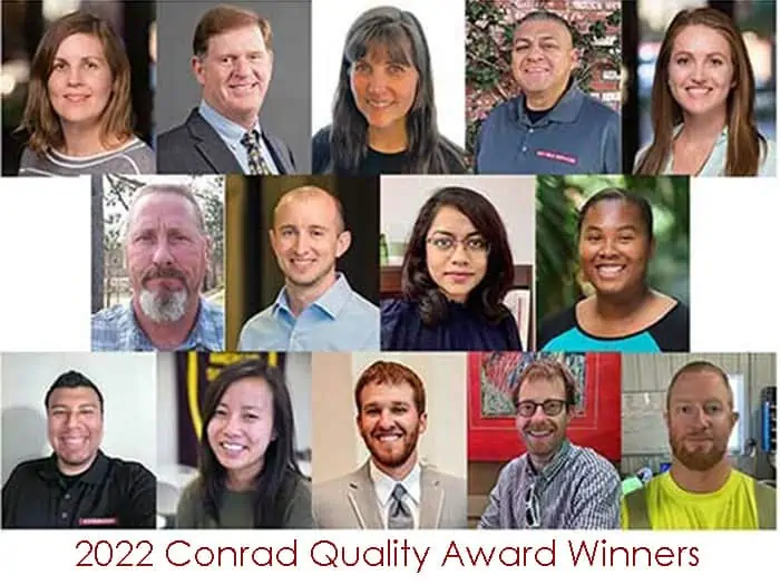 2022 Conrad Quality Award Recipients
